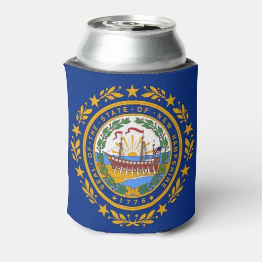 New Hampshire Flag Blikjeskoeler (Blikje Achterkant)