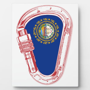 New Hampshire Flag Climate Carabiner Fotoplaat
