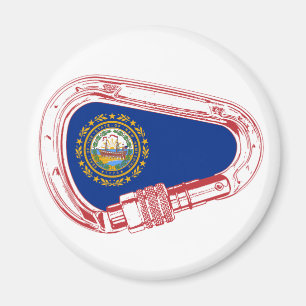 New Hampshire Flag Climate Carabiner Magneet