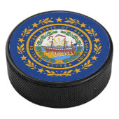 New Hampshire Flag Hockey Puck (3/4)