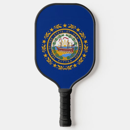 New Hampshire Flag Pickleball Paddle (Voorkant)