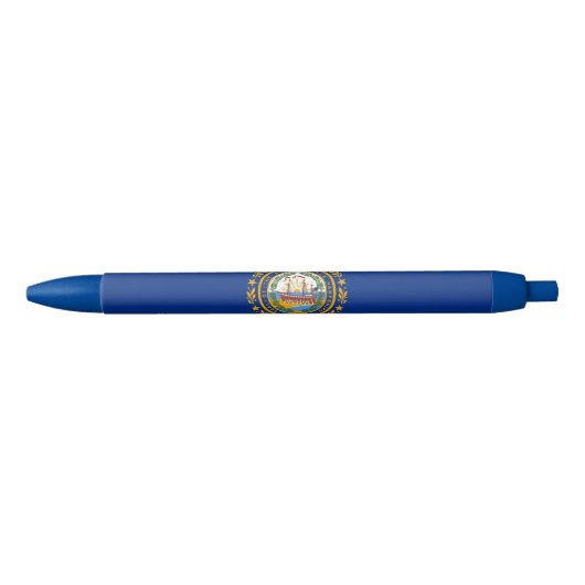 New Hampshire Flag Zwarte Inkt Pen (Voorkant)