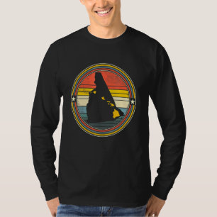 New Hampshire Hawaii Roots Origine State Map Retro T-shirt