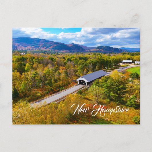 New Hampshire herfstbrug Briefkaart (Voorkant)