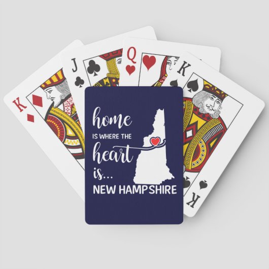 New Hampshire home is waar het hart ligt Pokerkaarten (Achterkant)