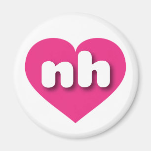 New Hampshire hot roze hart - Ik hou van ng Magneet