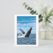 New Hampshire Humpback Whale Scene Briefkaart (Staand voorkant)