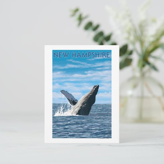 New Hampshire Humpback Whale Scene Briefkaart (Staand voorkant)