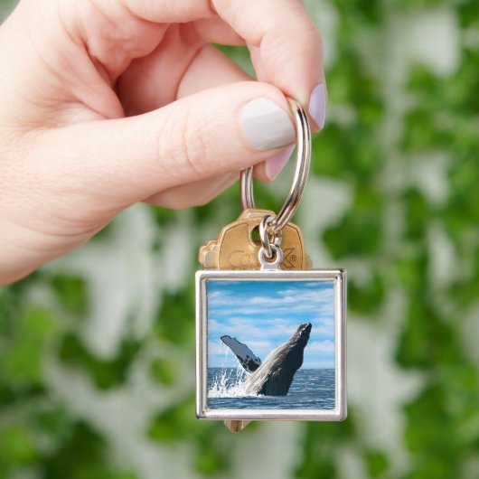 New Hampshire Humpback Whale Scene Sleutelhanger (Hand)