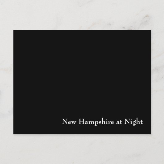 New Hampshire in Night Briefkaart (Voorkant)