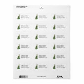 New Hampshire kaart adreslabel Etiket (Full Sheet)