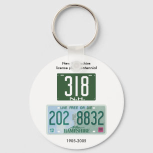 New Hampshire licence bord honderdjarig Sleutelhanger