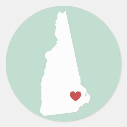 New Hampshire Liefde -  Sticker (Voorkant)