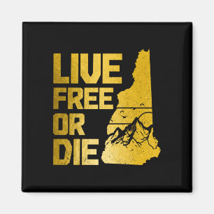 New hampshire live or die vintage berg trots magneet