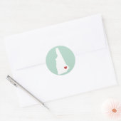 New Hampshire Love - Autocollant personnalisable (Enveloppe)