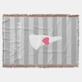 New Hampshire Map Home State Love - Custom Heart Deken (Voorkant)