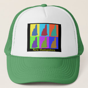 New Hampshire Map Trucker Pet