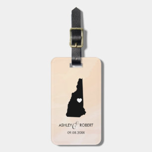 New Hampshire Map Wedding Bagagelabel