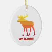 New Hampshire Moose Keramisch Ornament (Rechts)