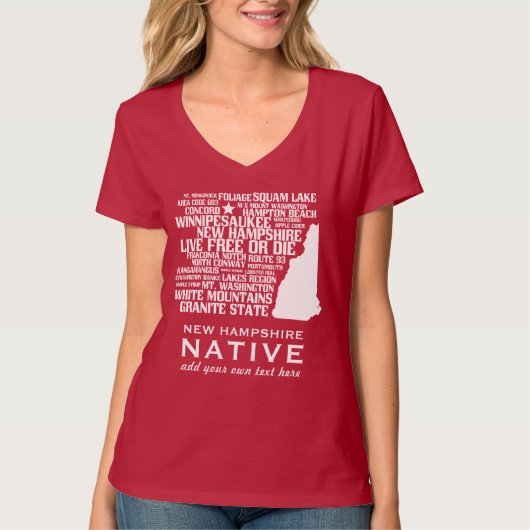 New Hampshire Native Live Free of Die T-shirt (Voorkant)