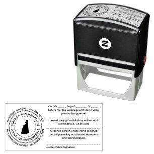 New Hampshire notaris publieke erkenningsstempel Zelfinktende Stempel