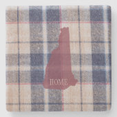 New Hampshire Plaid Personalized Stone Coaster Stenen Onderzetter (Voorkant)