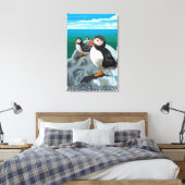 New Hampshire Puffins Scene Canvas Afdruk (Insitu (Slaapkamer))