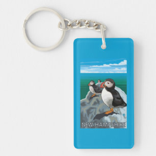 New Hampshire Puffins Scene Sleutelhanger