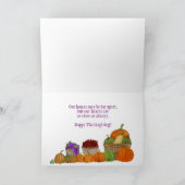 New Hampshire Pumpkins Thanksgiving Card Kaart (Binnen)