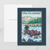 New Hampshire Rafting Scene Briefkaart (Voorkant / Achterkant)