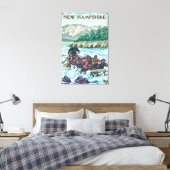 New Hampshire Rafting Scene Canvas Afdruk (Insitu (Slaapkamer))