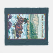 New Hampshire Rafting Scene Fleece Deken (Voorkant (Horizontaal))