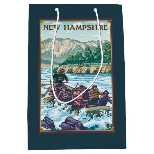New Hampshire Rafting Scene Medium Cadeauzakje (Voorkant)