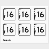 New Hampshire Route 16 Vierkante Sticker (Vel)