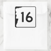 New Hampshire Route 16 Vierkante Sticker (Tas)