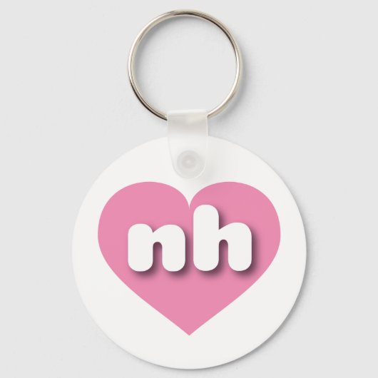 New Hampshire roze hart - Ik hou van Sleutelhanger (Voorkant)