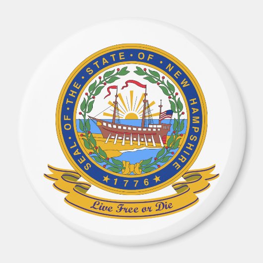 New Hampshire Seal Magneet (Voorkant)