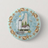 New Hampshire Shells vuurtoren Ronde Button 5,7 Cm (Voorkant)