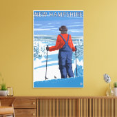 New Hampshire Skier Admiring Uitzicht Canvas Afdruk (Insitu (Woonkamer))