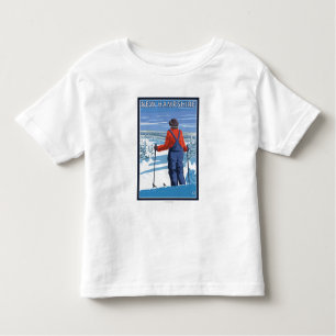New Hampshire Skier Admiring Uitzicht Kinder Shirts