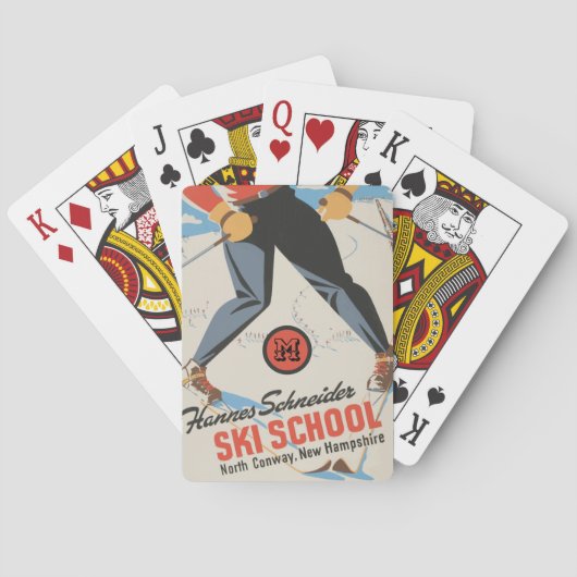 New Hampshire Skischool Pokerkaarten (Achterkant)