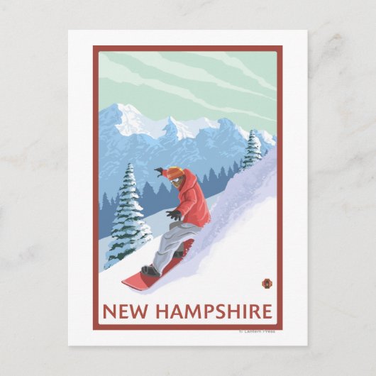 New Hampshire Snowboarder Scene Briefkaart (Voorkant)