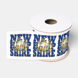New Hampshire staatsvlag typografie ontwerp Grosgrain Lint