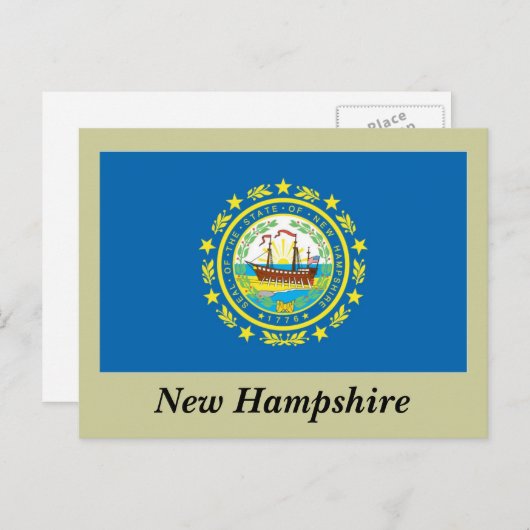 New Hampshire State Flag Briefkaart (Voorkant / Achterkant)