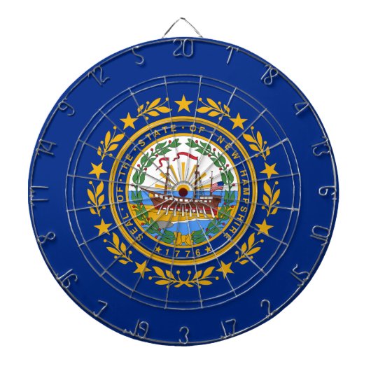 New Hampshire State Flag Dartbord (Voorkant)