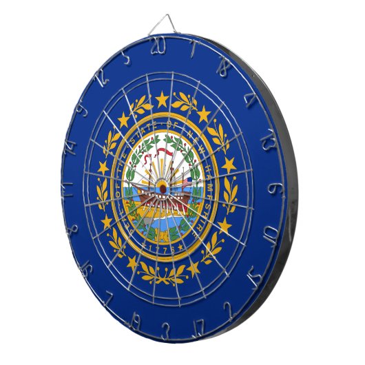 New Hampshire State Flag Dartbord (Voorkant Rechts)