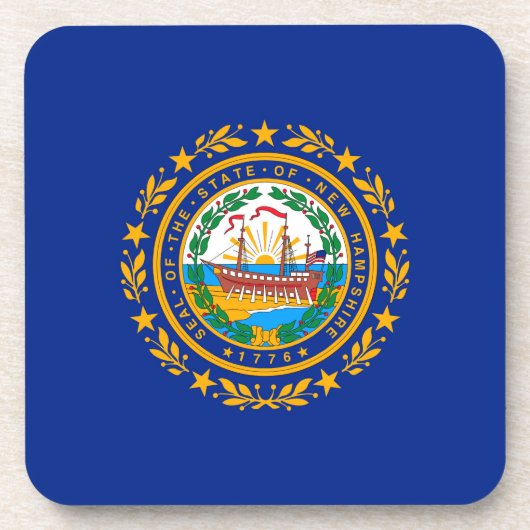 New Hampshire State Flag Design Bier Onderzetter (Voorkant)