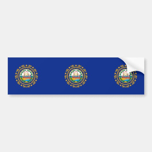 New Hampshire State Flag Design Bumpersticker (Voorkant)