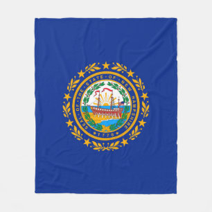 New Hampshire State Flag Design Fleece Deken