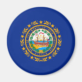 New Hampshire State Flag Design Magneet (Voorkant)